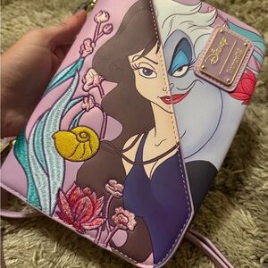 Loungefly Disney Villain Crossbody Bag - Pink and Yellow VERY RARE never used